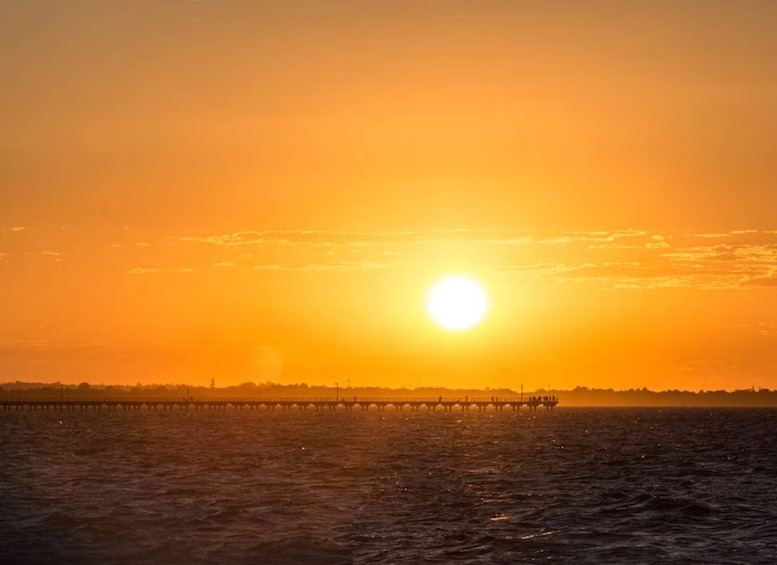 Sunset over Pier at Hervey Bay